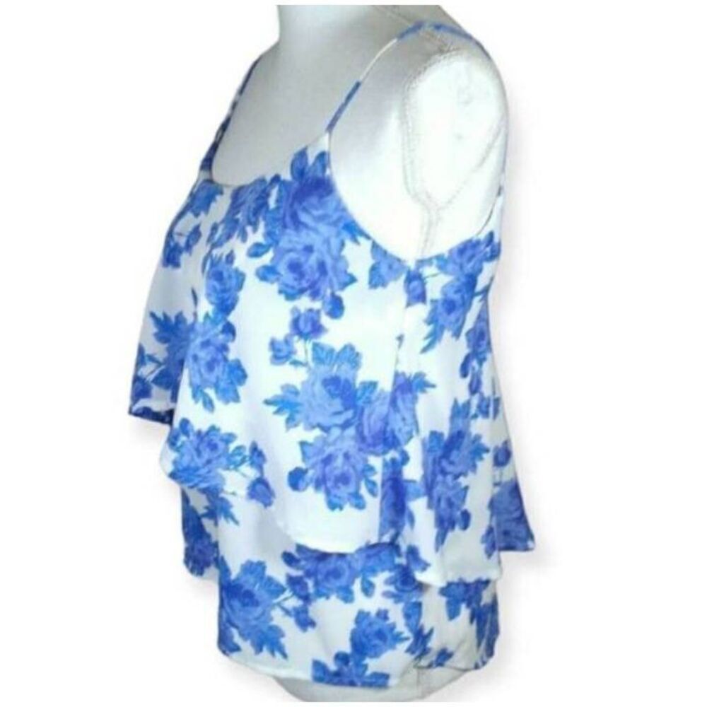 PAPER CRANE WHITE & BLUE FLORAL CAMI SZ.XS EUC. - Picture 3 of 6